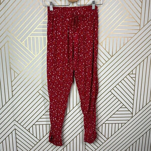 Poupette St Barth Red Sky Rayon Georgette Foe Printed Pants Size US XS